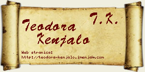 Teodora Kenjalo vizit kartica
